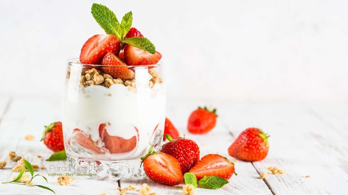 yaourt gourmand aux fraises