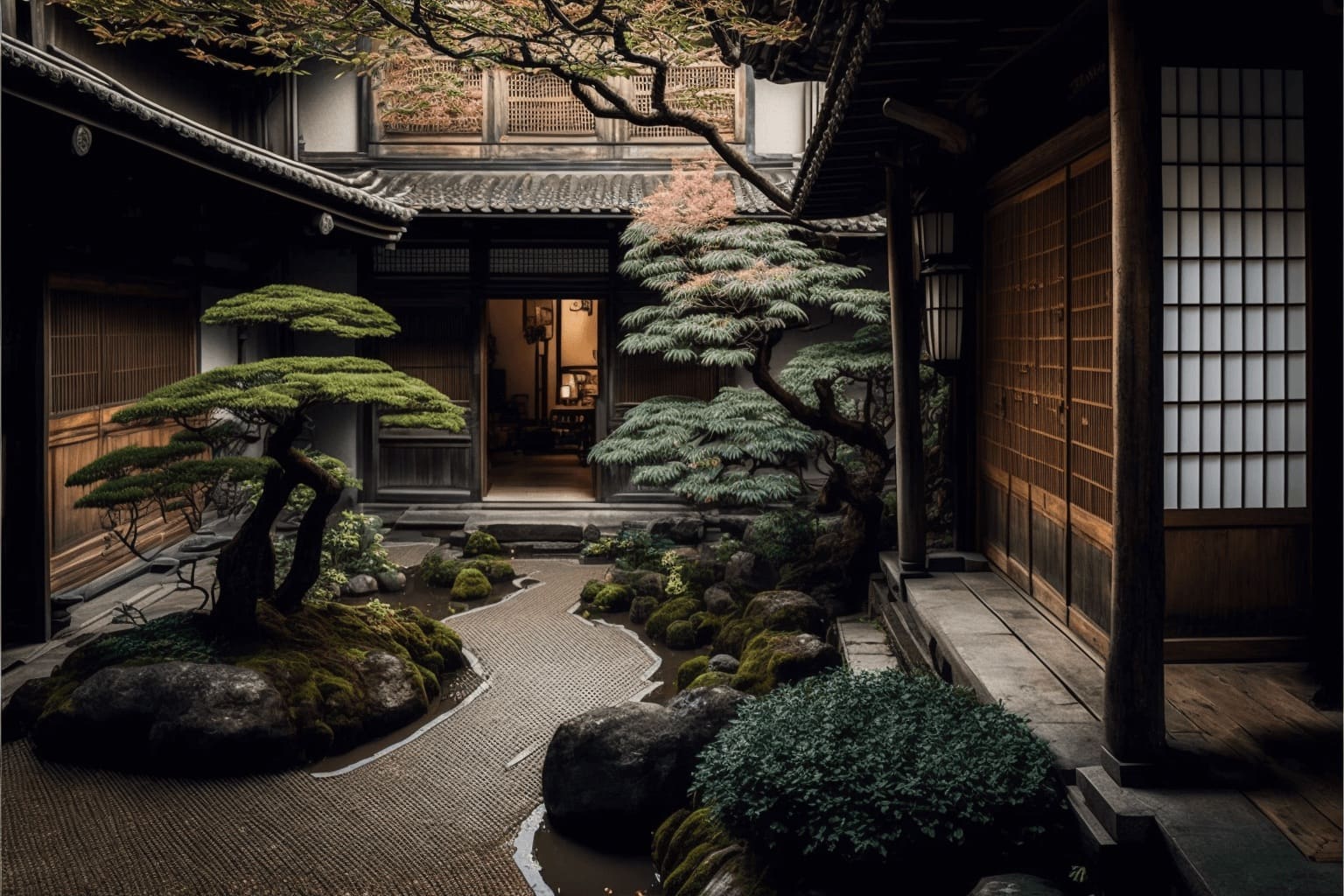 jardin japonais cour intérieure