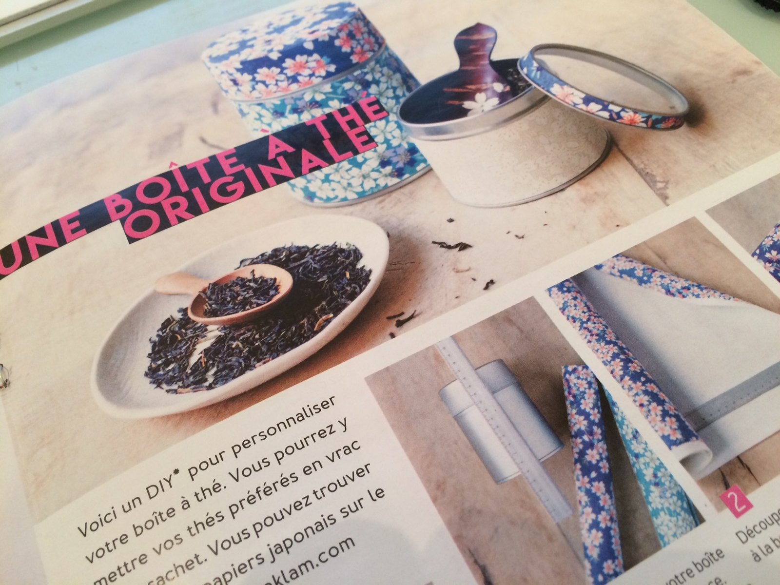 magazine picard boites à thé washi