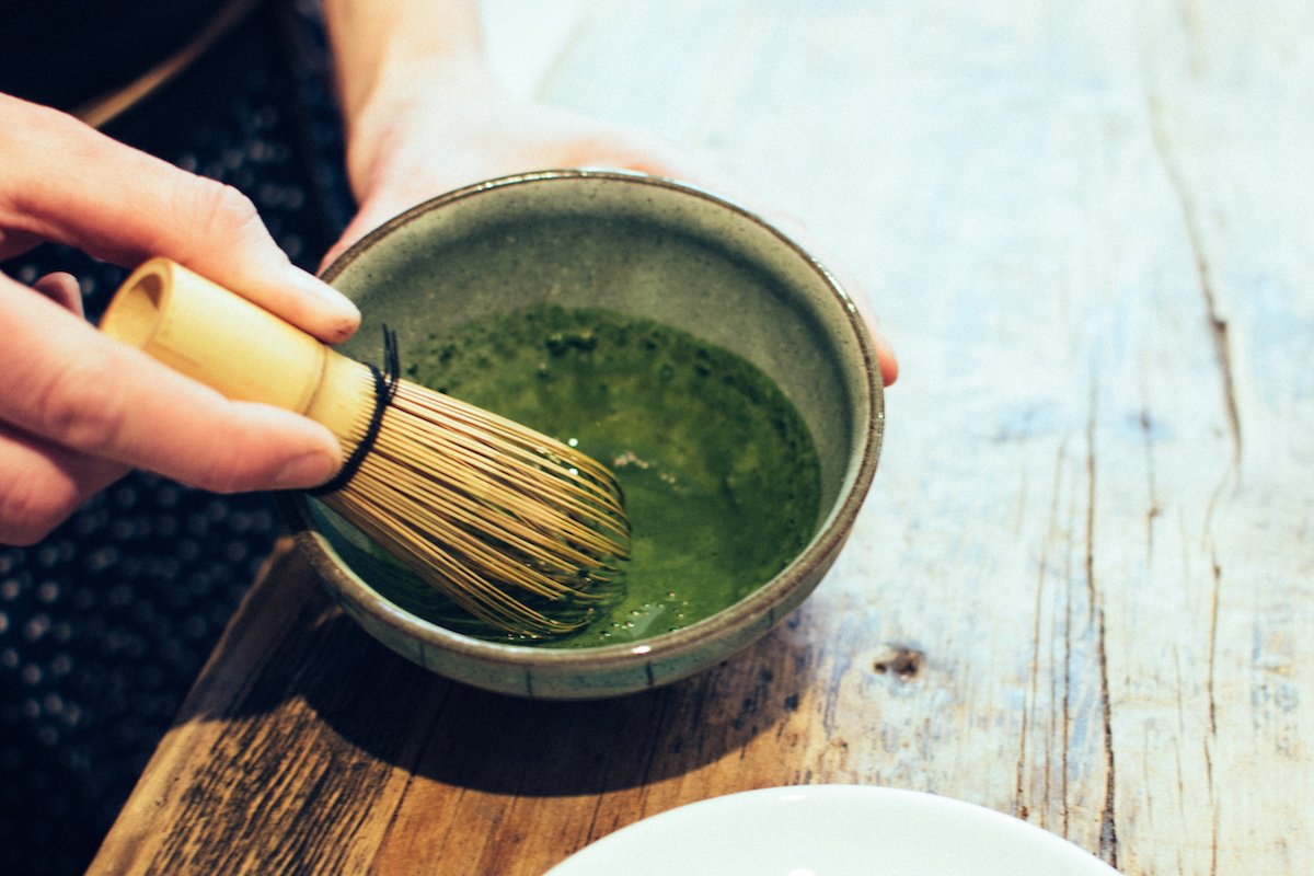 Préparation du matcha