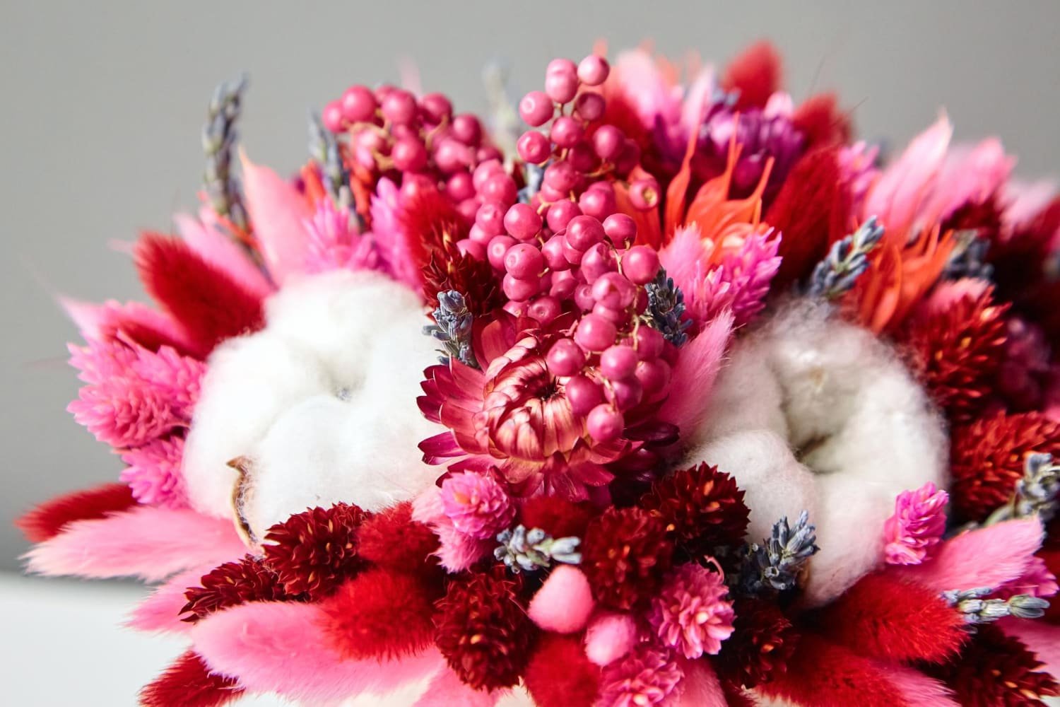 bouquet de fleurs séchées