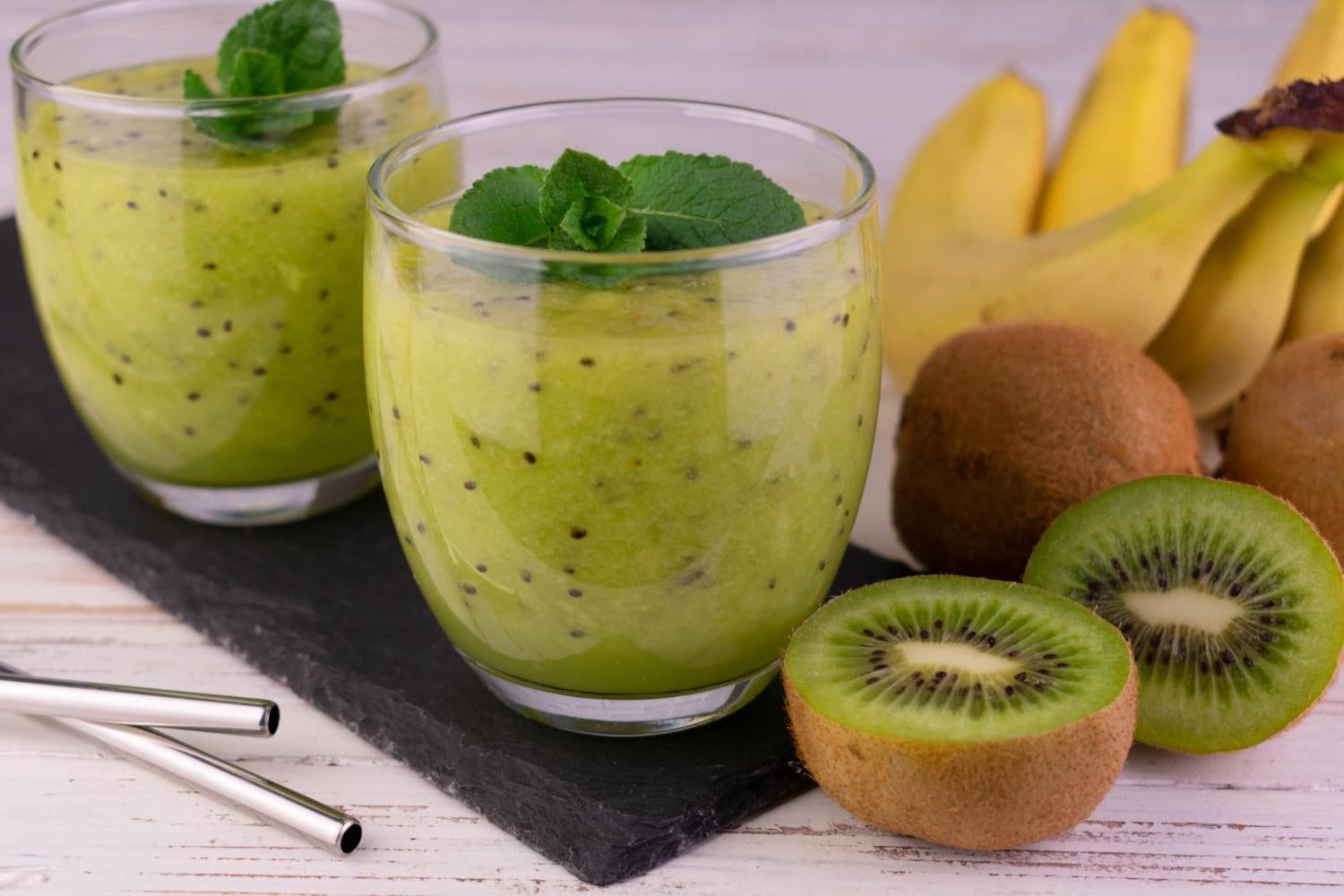 smoothie kiwi spiruline et banane