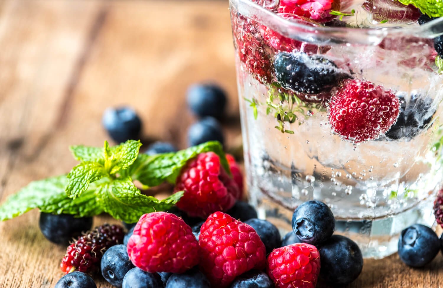 eau parfumée aux fruits rouges