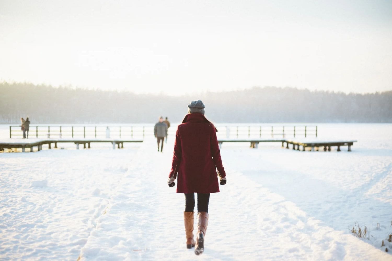 marcher dans le froid