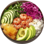 poke bowl de base avec légumes