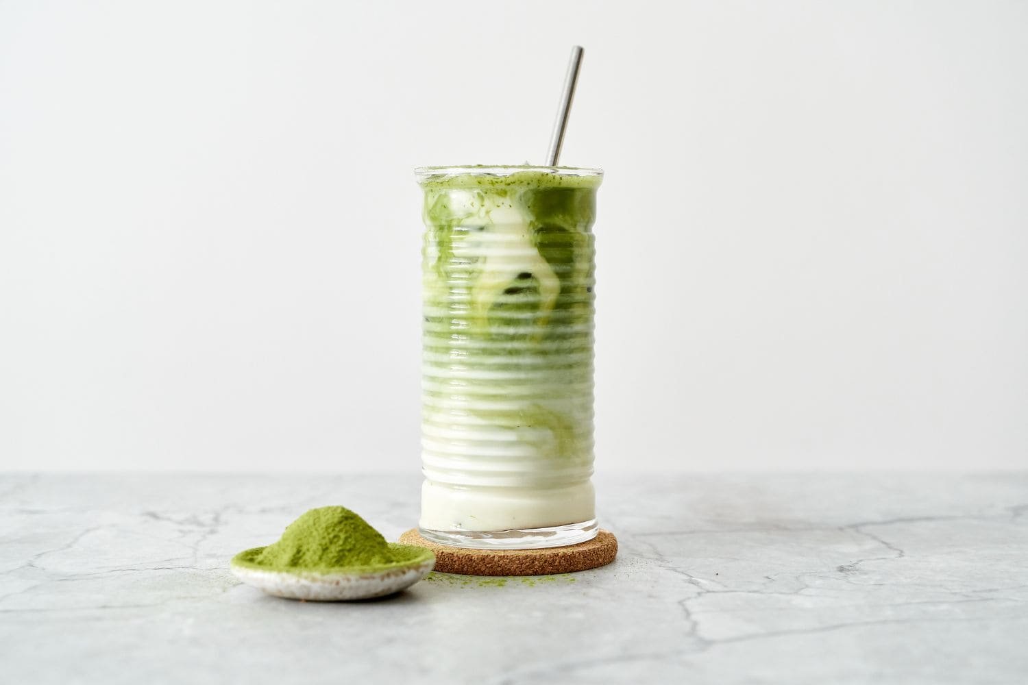 matcha latte glacé