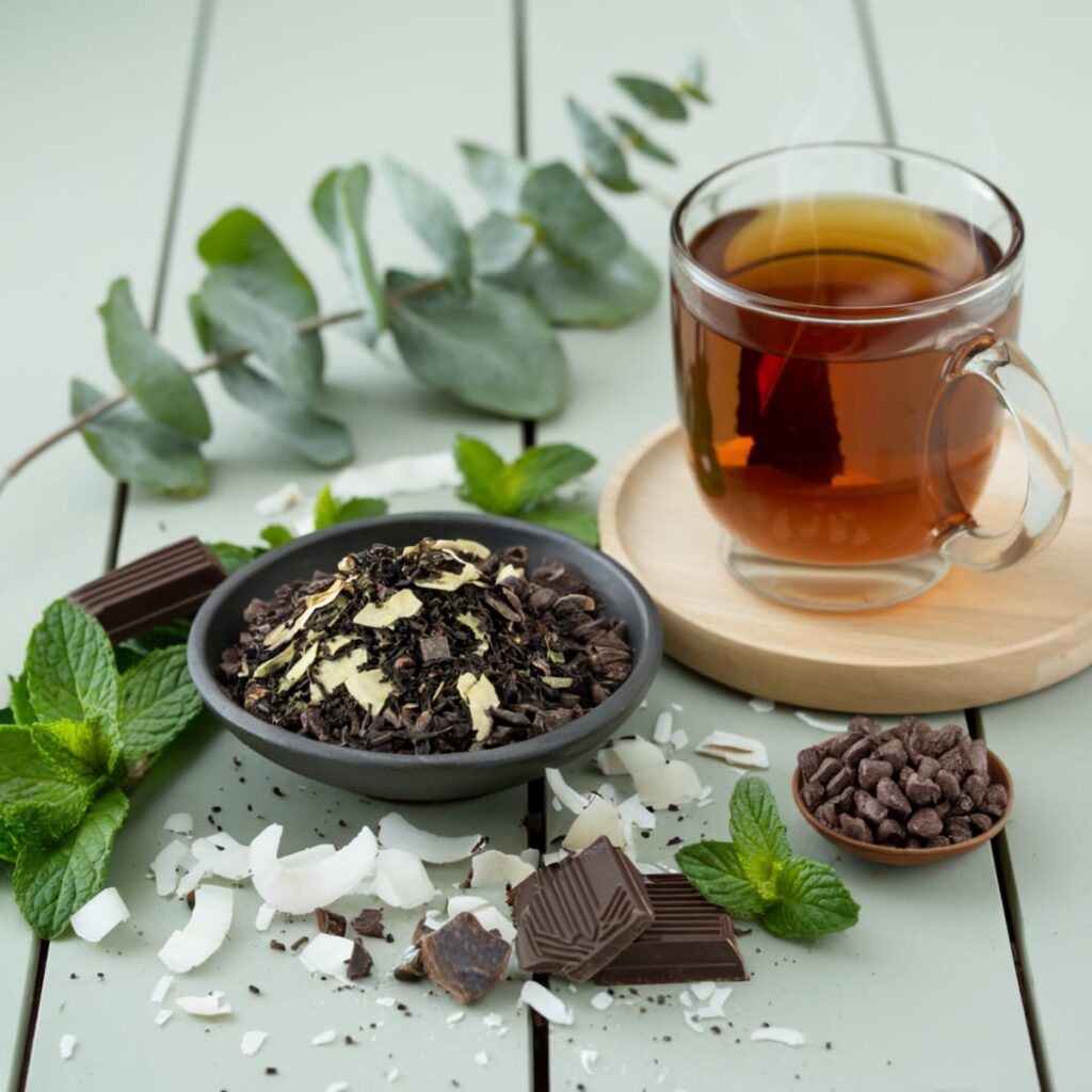 Thé noir Cacao Menthe Coco