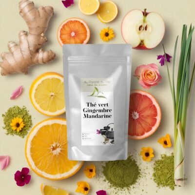 sachet thé vert gingembre mandarine