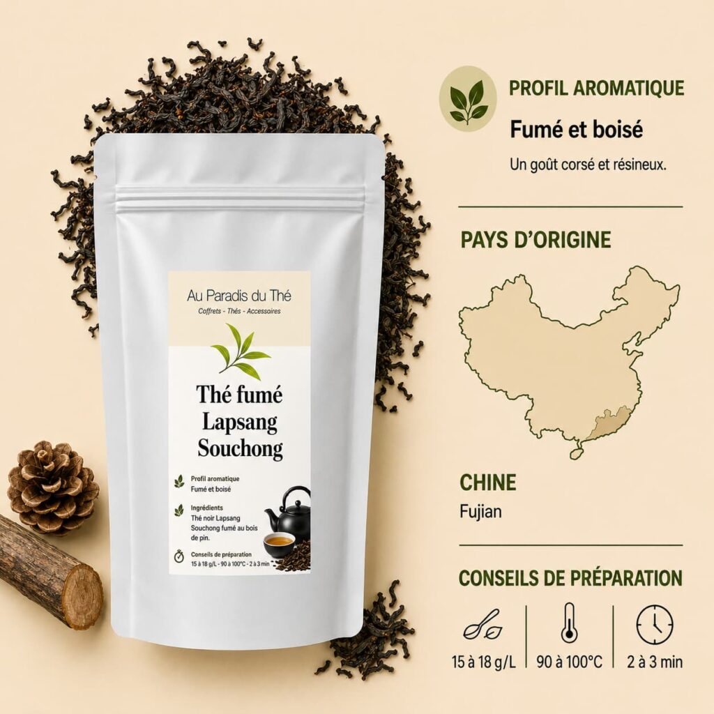 fiche thé fumée lapsang