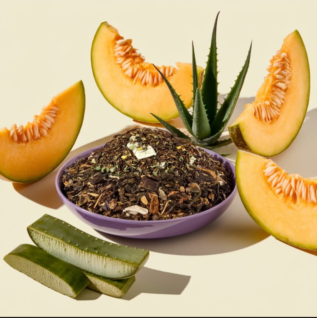 Rooibos Melon Aloe Vera Rooibos Melon et feuilles d'Aloe Vera