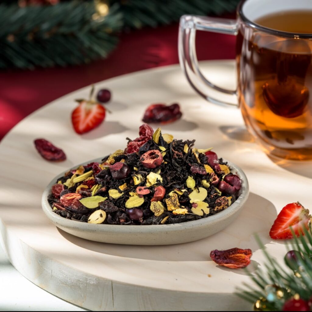 Thé noir de Noël à la Fraise