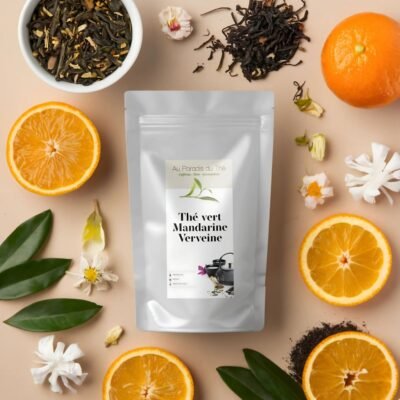 sachet de thé vert Mandarine Verveine