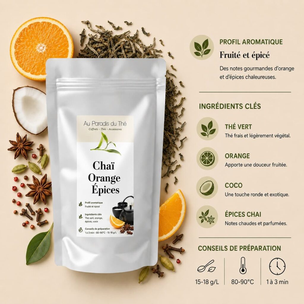 fiche chai orange épices