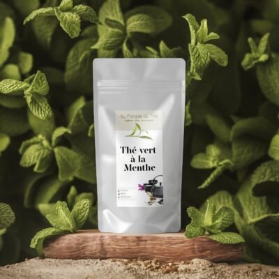sachet de thé vert à la Menthe