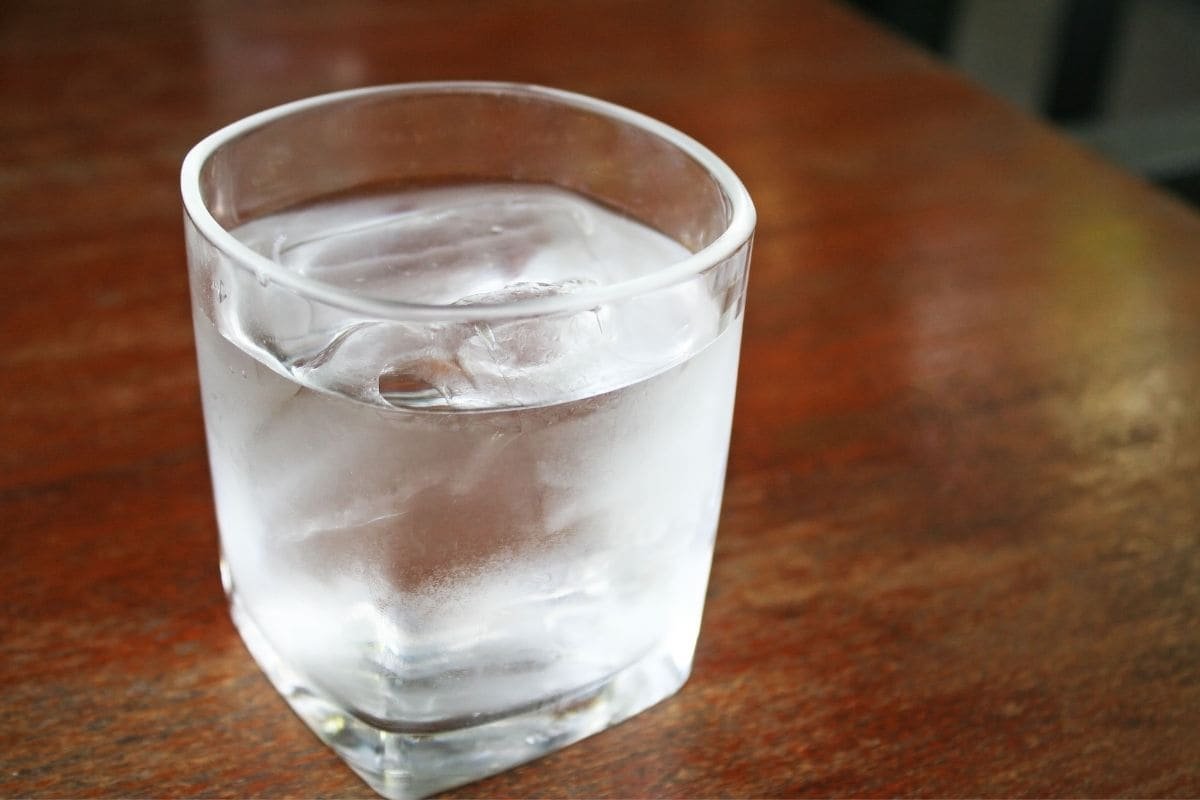 verre d'eau froide