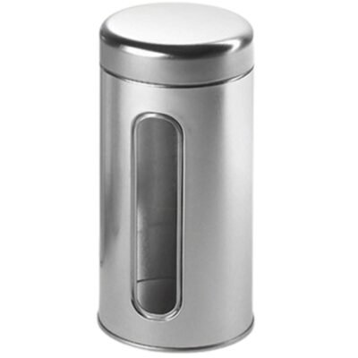 Boîte à thé cylindrique 160g avec vue