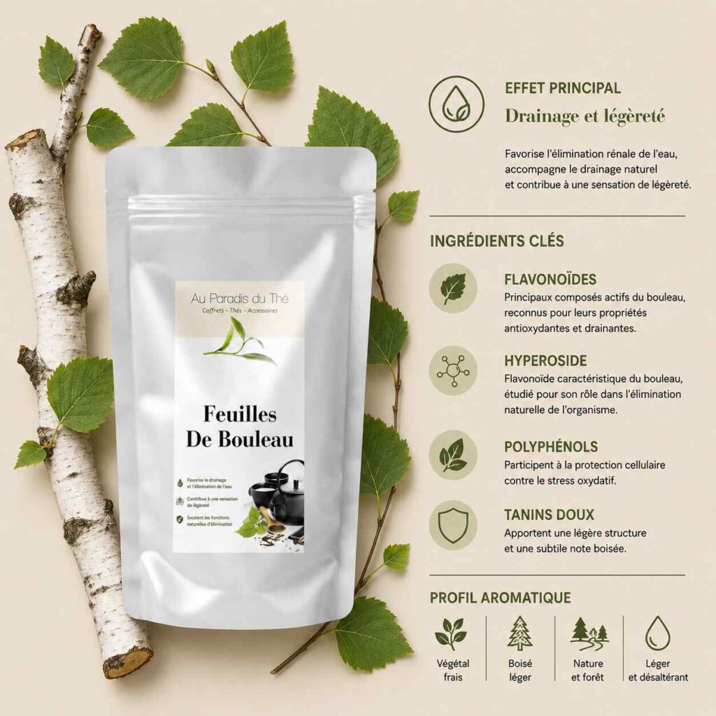 fiche feuilles de bouleau