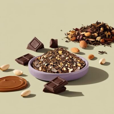 Rooibos avec Pâte à Tartiner, morceaux de chocolats, noisettes
