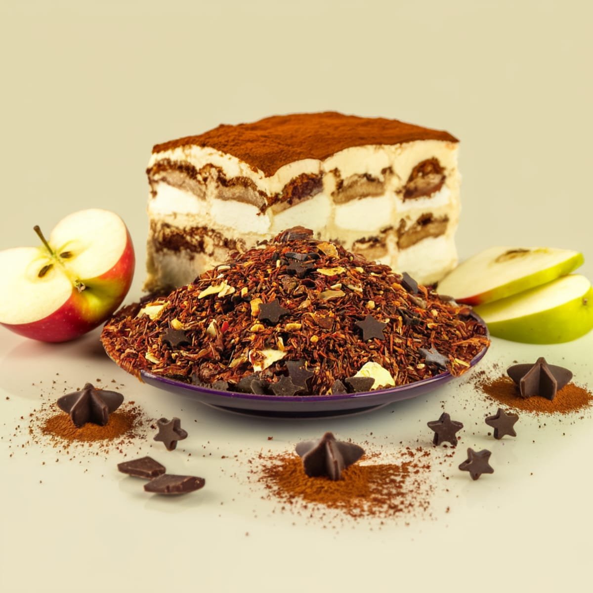 Rooibos façon Tiramisu Rooibos avec une part de Tiramisu
