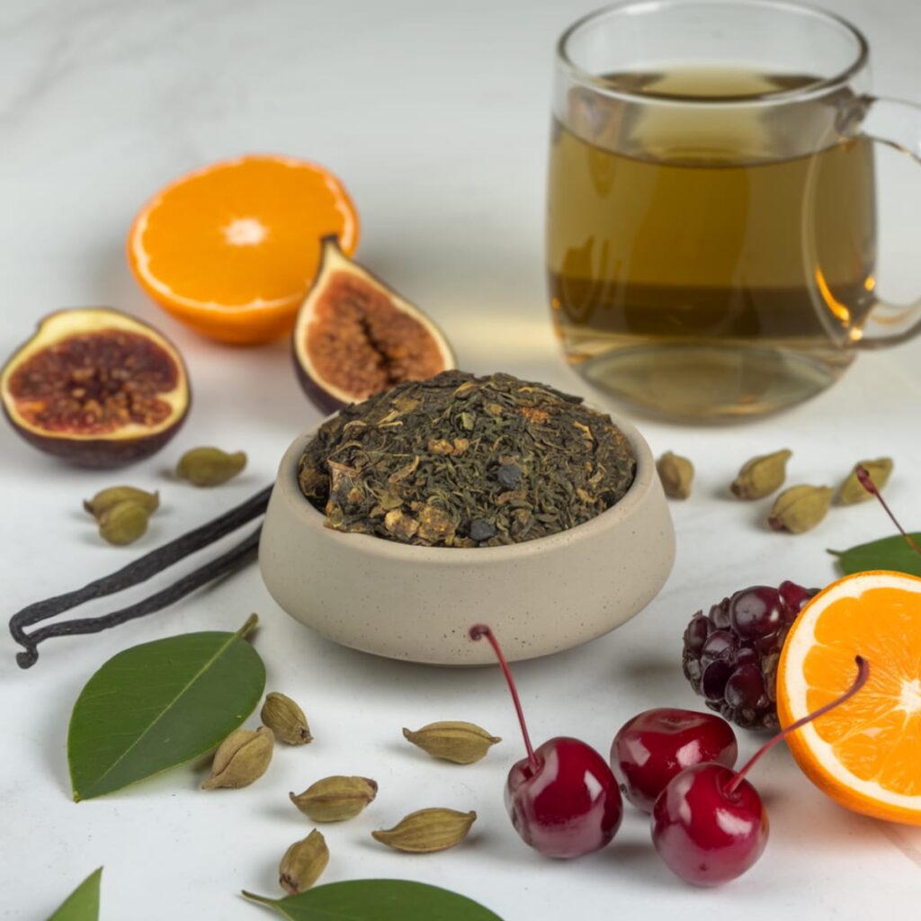 Thé vert Figue Mandarine Cerise