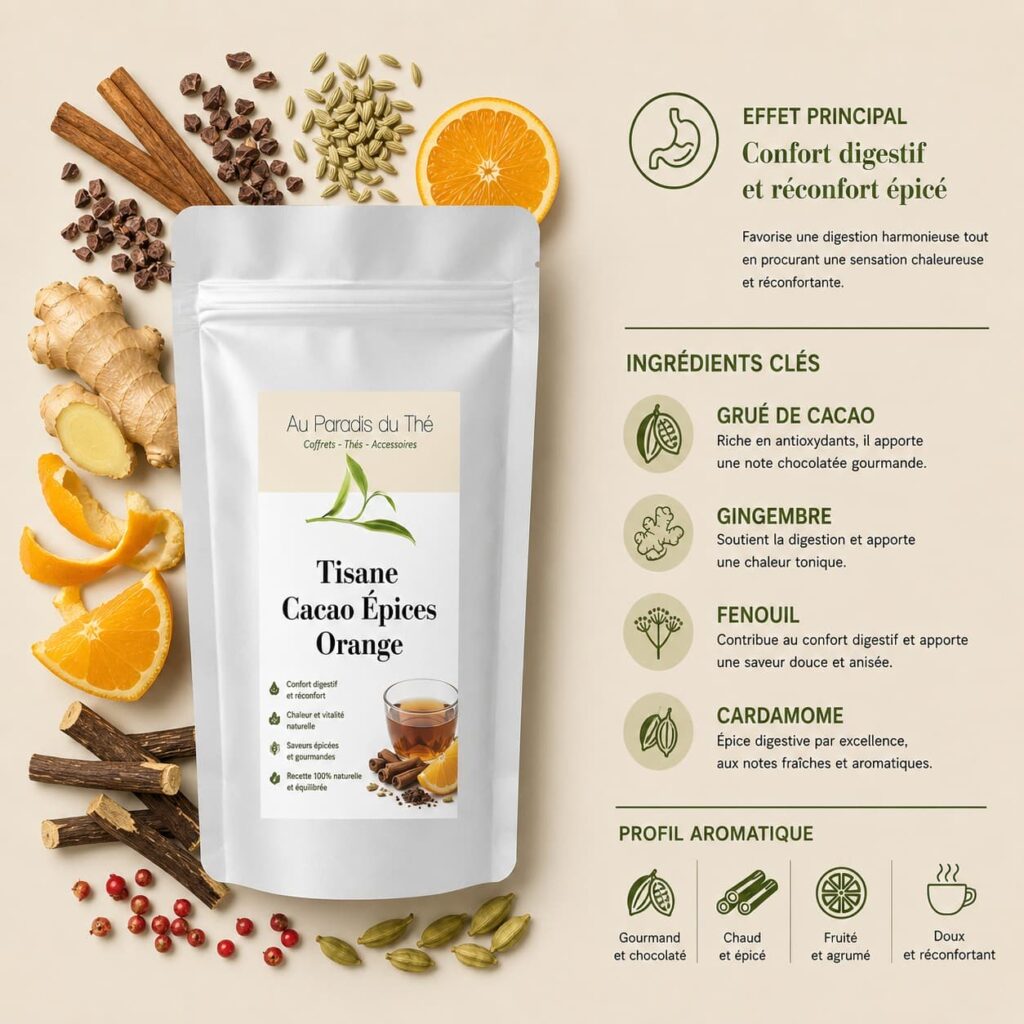 fiche cacao orange épices