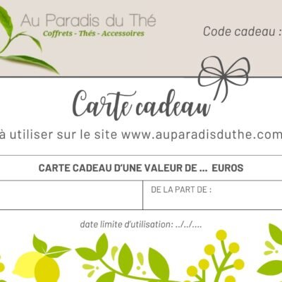 Carte cadeau modèle