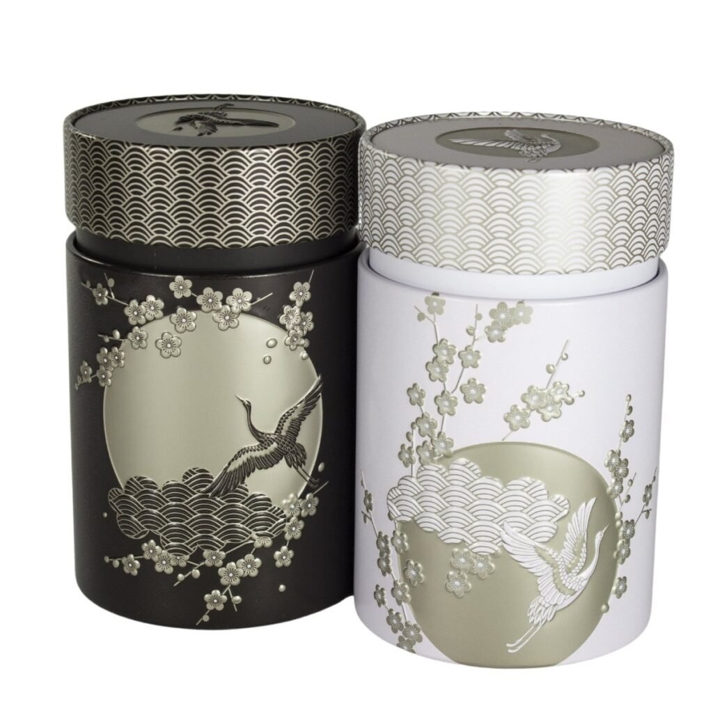 boîtes Komorebi boîtes Komorebi noir et blanche avec motifs japonais