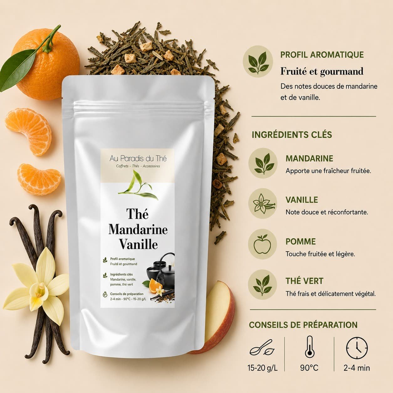 fiche mandarine vanille