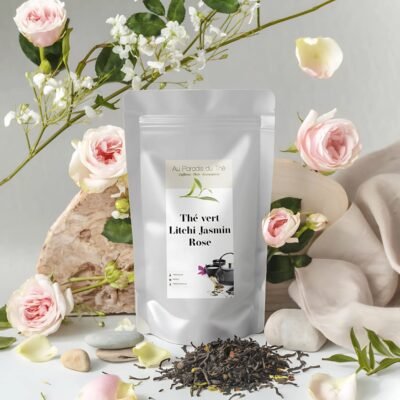 sachet thé litchi jasmin rose