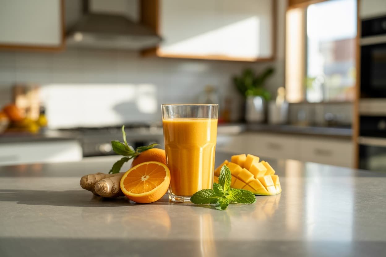 smoothie gingembre mangue