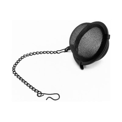 boule à thé noire acier inox
