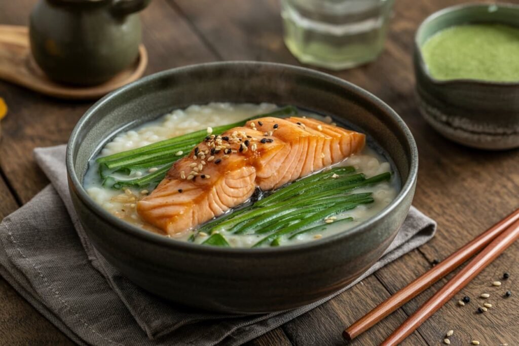 ochazuke au saumon grillé