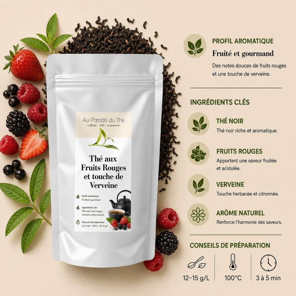 fiche thé fruits rouges verveine
