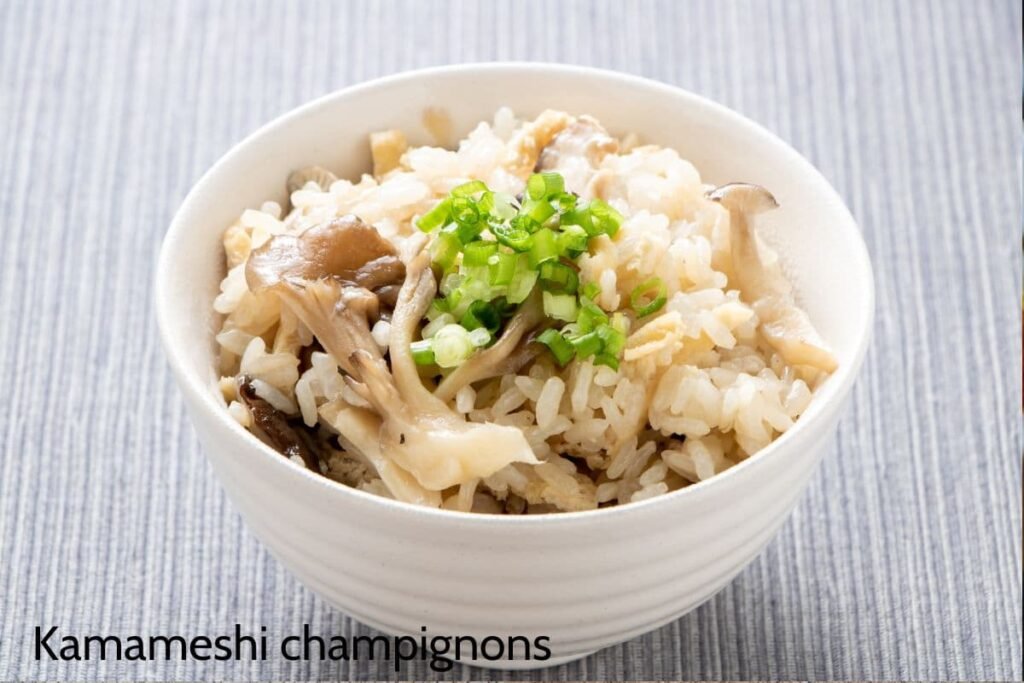 Kamameshi aux champignons